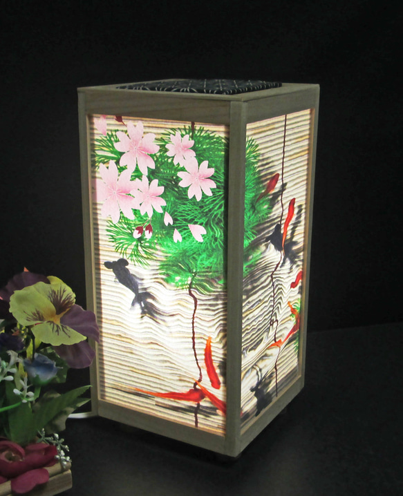《金魚的家樹》花蠟燭的家樹，白色柏木框架，LED日光白色，輕巧/PK-043 第5張的照片