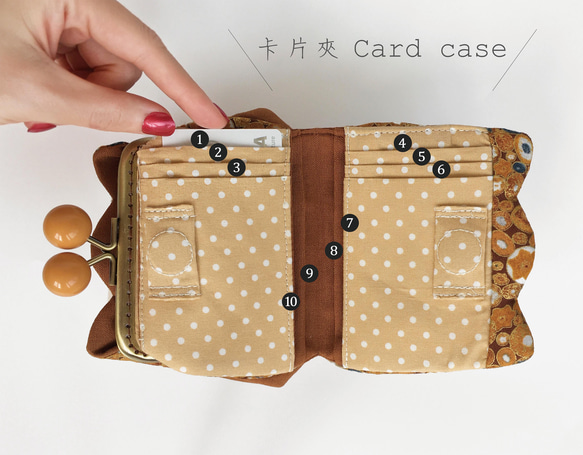 Klimt 克林姆 皮夾 錢包 對折短夾 金色花苞 口金包 迷你包 含有卡夾和零錢包 女友 老婆 媽媽 生日 禮物 第5張的照片