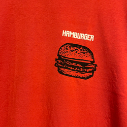 HANBURGER ハンバーガーの半袖Tシャツ　男女兼用　綿100%【SS～3L】 4枚目の画像