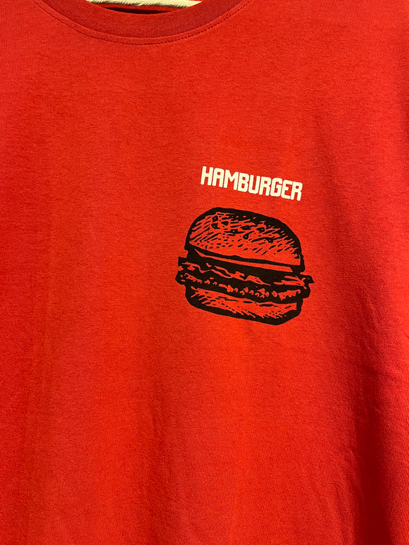 HANBURGER ハンバーガーの半袖Tシャツ　男女兼用　綿100%【SS～3L】 4枚目の画像