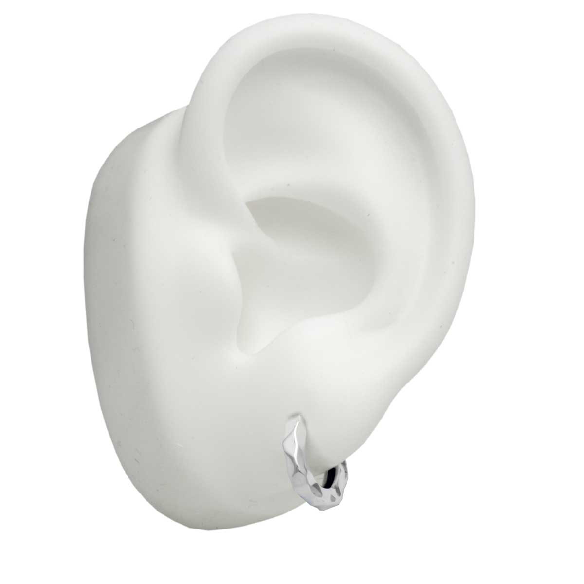 槌目ピアス フープ 片耳用 シルバー925　pe76