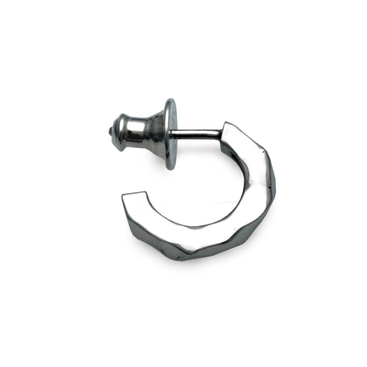 槌目ピアス フープ 片耳用 シルバー925　pe76