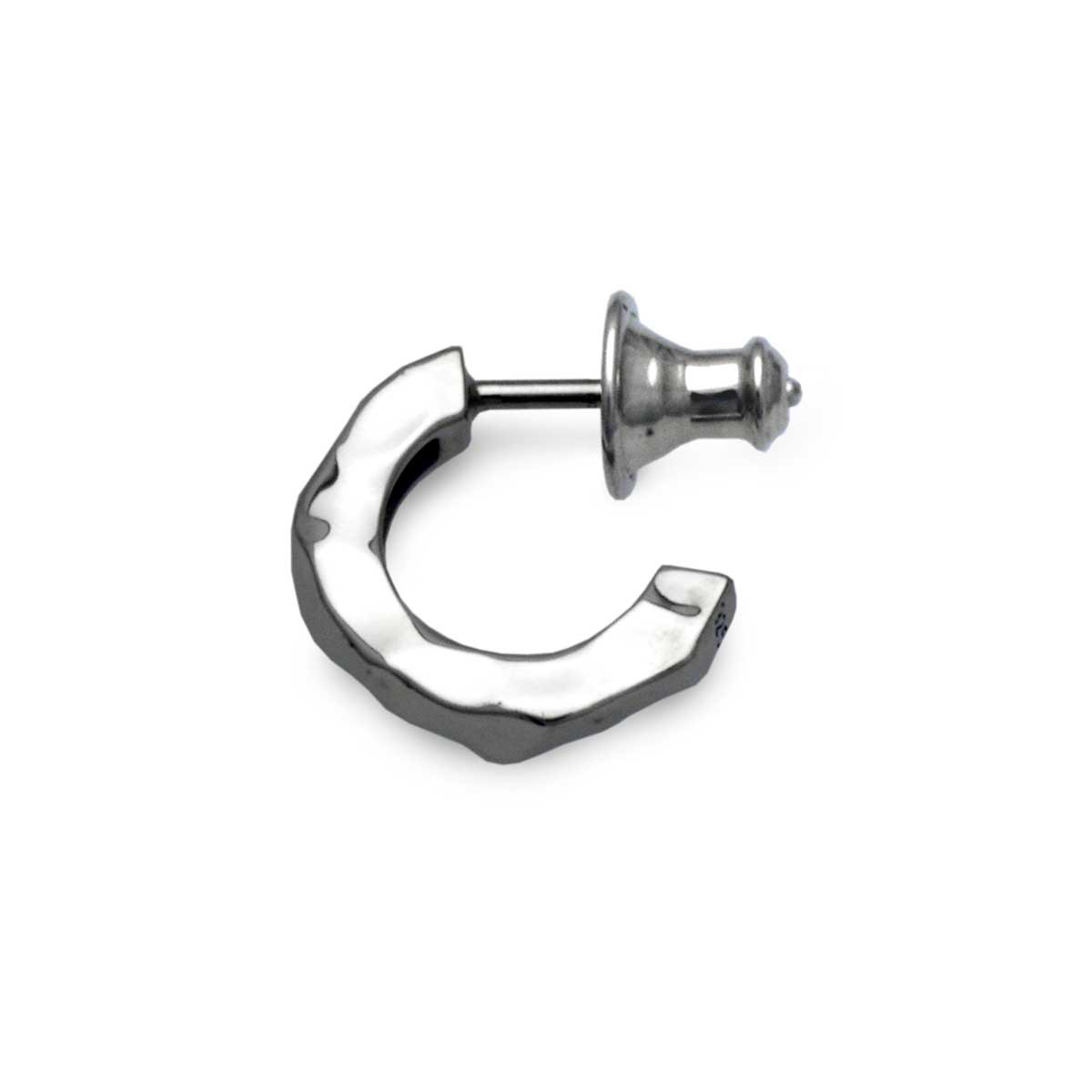 槌目ピアス フープ 片耳用 シルバー925　pe76