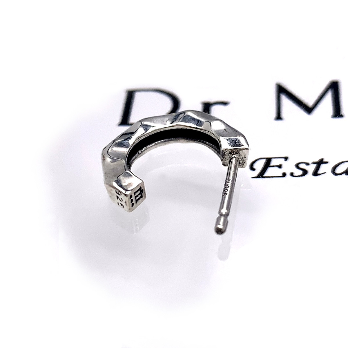 槌目ピアス フープ 片耳用 シルバー925　pe76