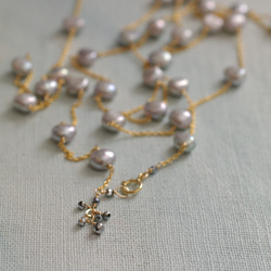 grey Pearl Rope (necklace) 灰色珍珠長項鍊 第6張的照片