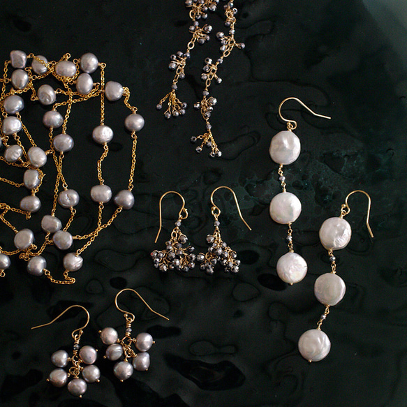 grey Pearl Rope (necklace) 灰色珍珠長項鍊 第7張的照片