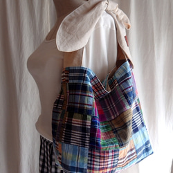 pppp チェック柄ショルダーバッグ セール】【ユニセックス】チェック柄ショルダーバッグ/通勤通学