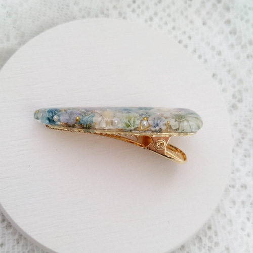 ヘアピン ヘアクリップ レジン ハンドメイド ドライフラワー 押し花