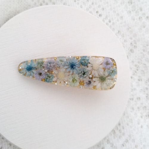 ヘアピン ヘアクリップ レジン ハンドメイド ドライフラワー 押し花