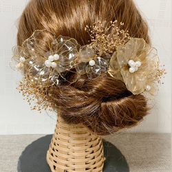 アメリカンフラワー 髪飾り ヘッドドレス 2枚目の画像