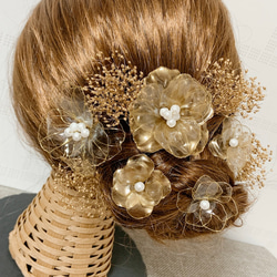アメリカンフラワー 髪飾り ヘッドドレス 3枚目の画像