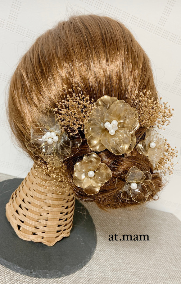 アメリカンフラワー 髪飾り ヘッドドレス 3枚目の画像