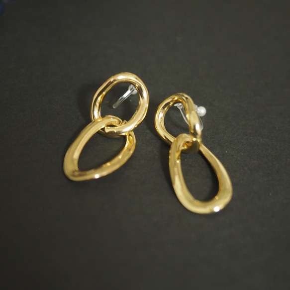 耳環，非穿孔耳環，流行，無痛，銀，雙股，圈形耳環，樹脂製成，不易脫落，Miyabi Grace 第17張的照片