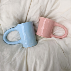 Big handle mug cup -Baby blue 1枚目の画像