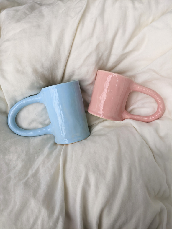 Big handle mug cup -Baby blue 1枚目の画像