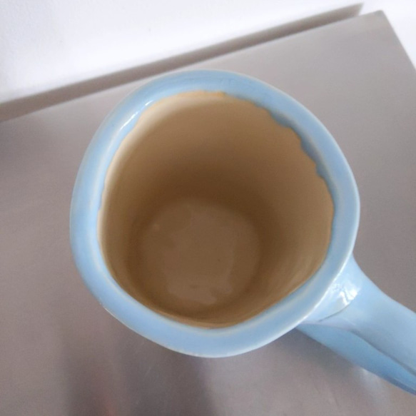 Big handle mug cup -Baby blue 4枚目の画像