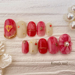 サイズオーダー無料♡031ネイルチップ♡匿名配送料込♡イニシャルネイル サイズオーダー無料♡031ネイルチップ♡匿名配送料込