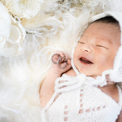 人気No.1】ニューボーンフォトレンタル2wayリース①creamy white 子供