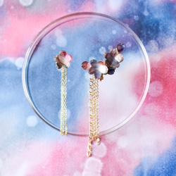 「桜影」耳飾り　金具選択可 4枚目の画像