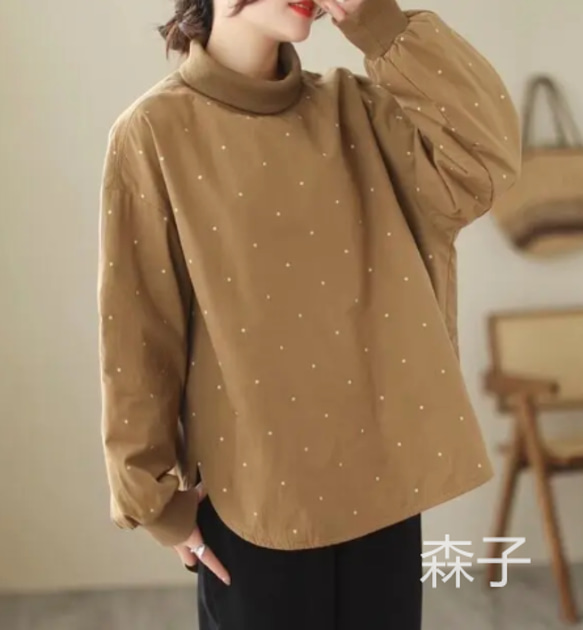 美品 プリーツプリーズ 水玉 トップス 長袖 ドット ハイネック グレー系 XL 楽天市場】ドット柄プリーツブラウス トップス シャツ ブラウス