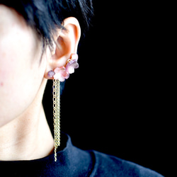 「零れ桜」耳飾り　金具選択可 1枚目の画像