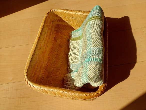 手織り　コットン混のやさしいストール　作品2314 12枚目の画像