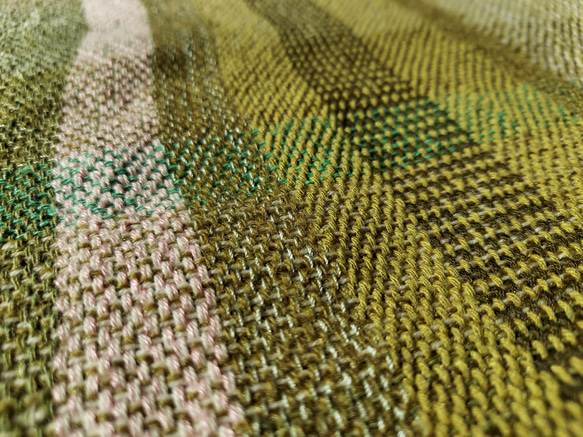 手織り　コットン混のやさしいストール　作品2314 4枚目の画像