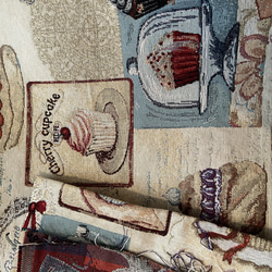 フランス製ゴブラン織　スイーツ柄 4枚目の画像
