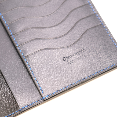 本革 パスポート・お薬手帳・通帳ケースDX 型押しネイビー その他  