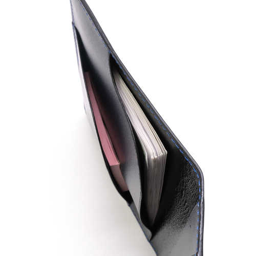 本革 パスポート・お薬手帳・通帳ケースDX 型押しネイビー その他  