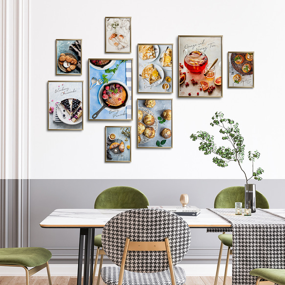 朝食のフォトポスター　/ i1208 / パンケーキ、パン、紅茶など　キッチンポスター 11枚目の画像