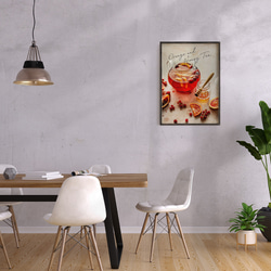 オレンジティーのフォトポスター　/ i1207 / パンケーキ、パン、紅茶など　キッチンポスター 1枚目の画像