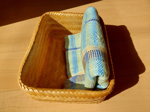 手織り　コットン混のやさしいストール　作品2315 12枚目の画像