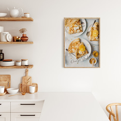 オレンジガレットのフォトポスター　/ i1206 / パンケーキ、パン、紅茶など　キッチンポスター 3枚目の画像