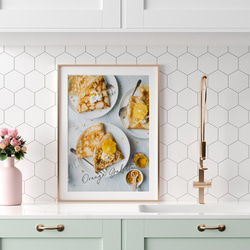 オレンジガレットのフォトポスター　/ i1206 / パンケーキ、パン、紅茶など　キッチンポスター 8枚目の画像