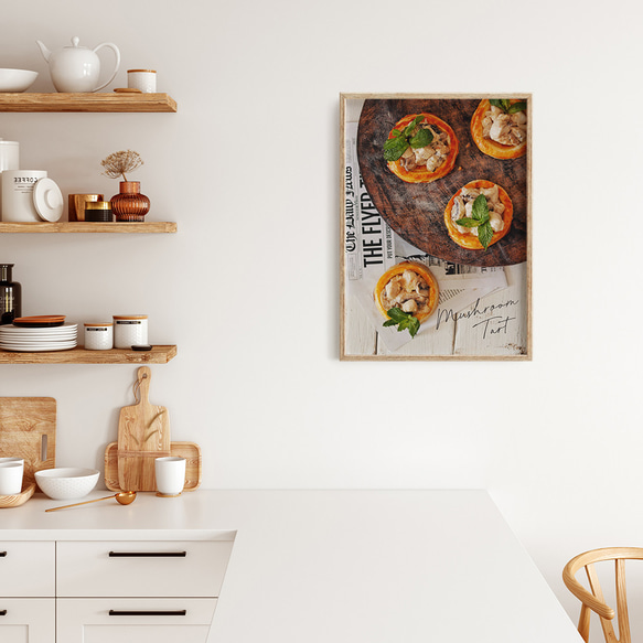 タルトのフォトポスター　/ i1203 / パンケーキ、パン、紅茶など　キッチンポスター 1枚目の画像