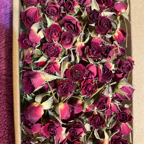 ☆ミニ薔薇 ドライフラワーB品セット☆小型ダンボールにミニバラを隙間