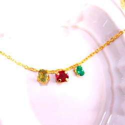 - choi kawa design - Sapphire & Ruby & Emerald Necklace 2枚目の画像