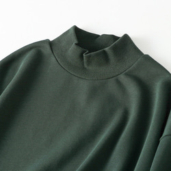 高領運動衫，棉質，深藍綠色 230210-6，適合成人的最新休閒造型。 第2張的照片