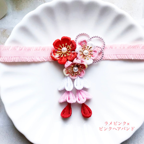 つまみ細工 髪飾り ヘアバンド 楽天市場】ベビー 和 髪飾り お食い初め 浴衣 つまみ細工 ベビーヘア