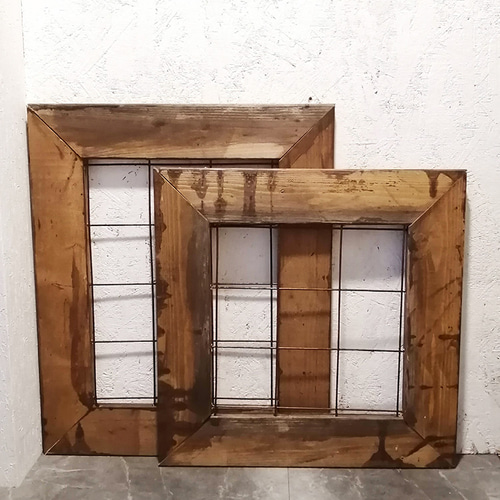 送料無料】アンティーク風フレーム・アイアンメッシュS 壁掛けラック