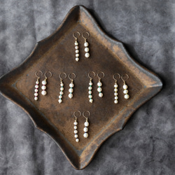 淡水珍珠 x 黃玉髓 3 件套耳環 [14kgf] ・耳環 (#979・#980) 第14張的照片