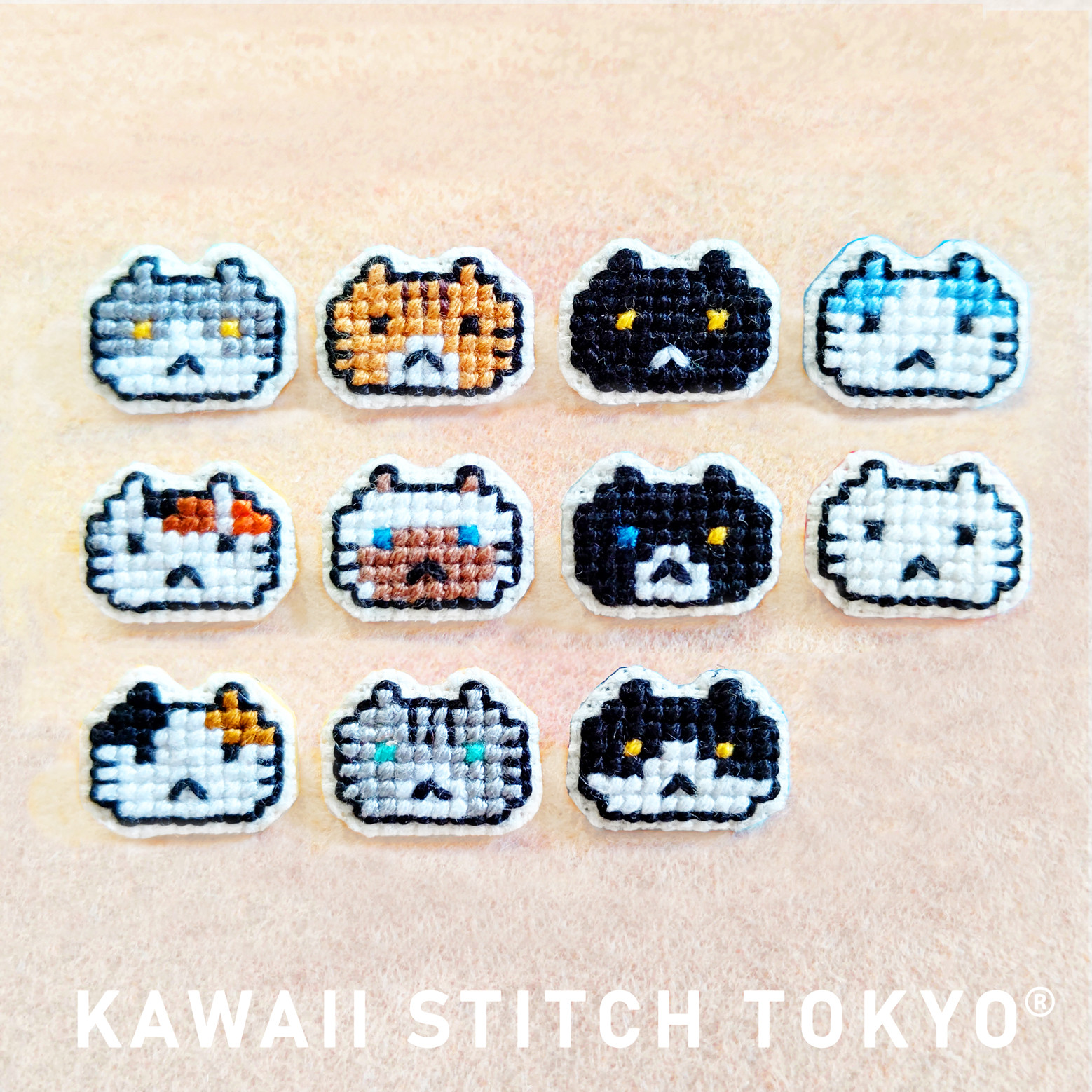 ねこSサイズ【ブローチ】バッチ バッジ 猫 ネコ 動物 ペット
