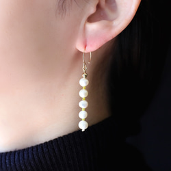 淡水珍珠 x 黃玉髓 5 件套耳環 [14kgf] ・耳環 (#981・#982) 第1張的照片