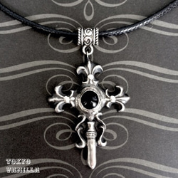 2024 年母親節套裝{瑪瑙/SV}十字星項鍊和瑪瑙耳環 - 銀色 第3張的照片