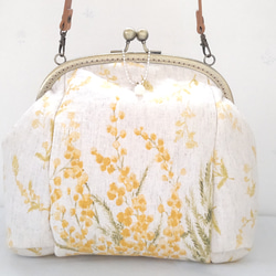 ジョリーフルール、レモンがま口バッグ ハンドバッグ 「R」croix dis