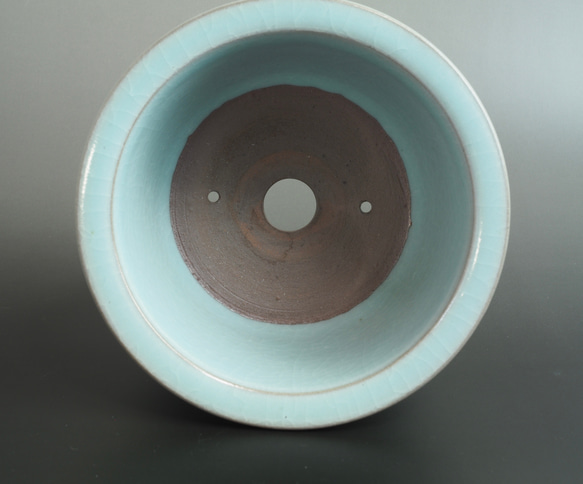 青瓷盆栽鉢 3枚目の画像