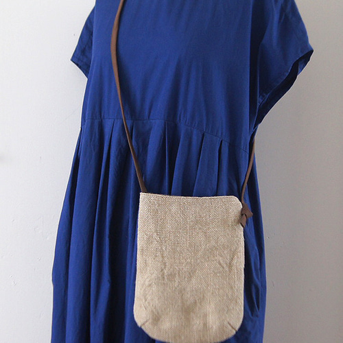 再販☆[数量限定]帆布のサコッシュ リネン ベージュ サコッシュ SAKURA  