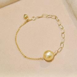 【高級】南洋真珠　一粒ブレスレットk18 1枚目の画像
