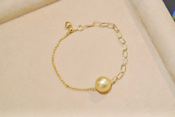 【高級】南洋真珠　一粒ブレスレットk18 1枚目の画像
